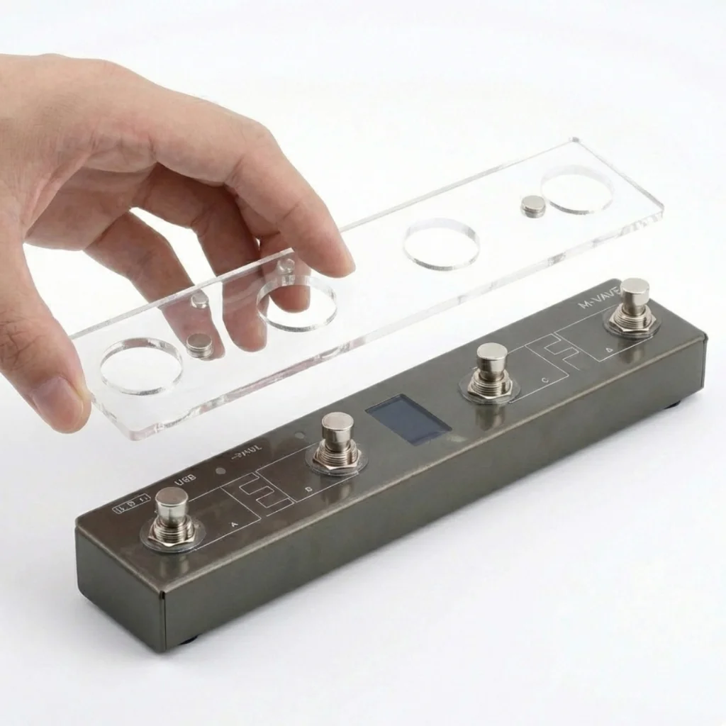 Proteção Acrílico Chocolate Plus Mvave Pedaleira com Ímãs de fixação - Imagem 4