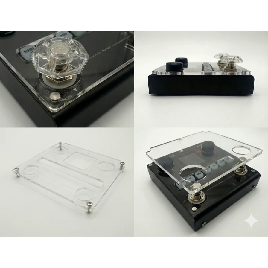 Proteção Acrílico BlackBox Mvave Pedaleira com Ímãs de fixação - Imagem 2